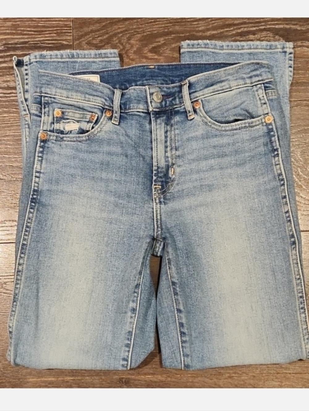 ❤️ GAP MID RISE VINTAGE SLIM JEANS, SPLIT HEM, 4 (27) - Picture 2 of 11